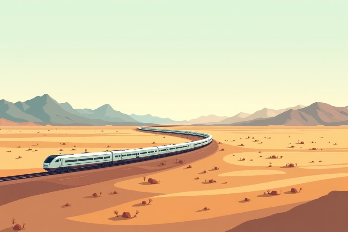 Illustration of The Indian Pacific