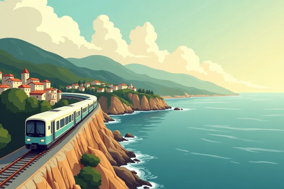 Illustration of The Italian Riviera