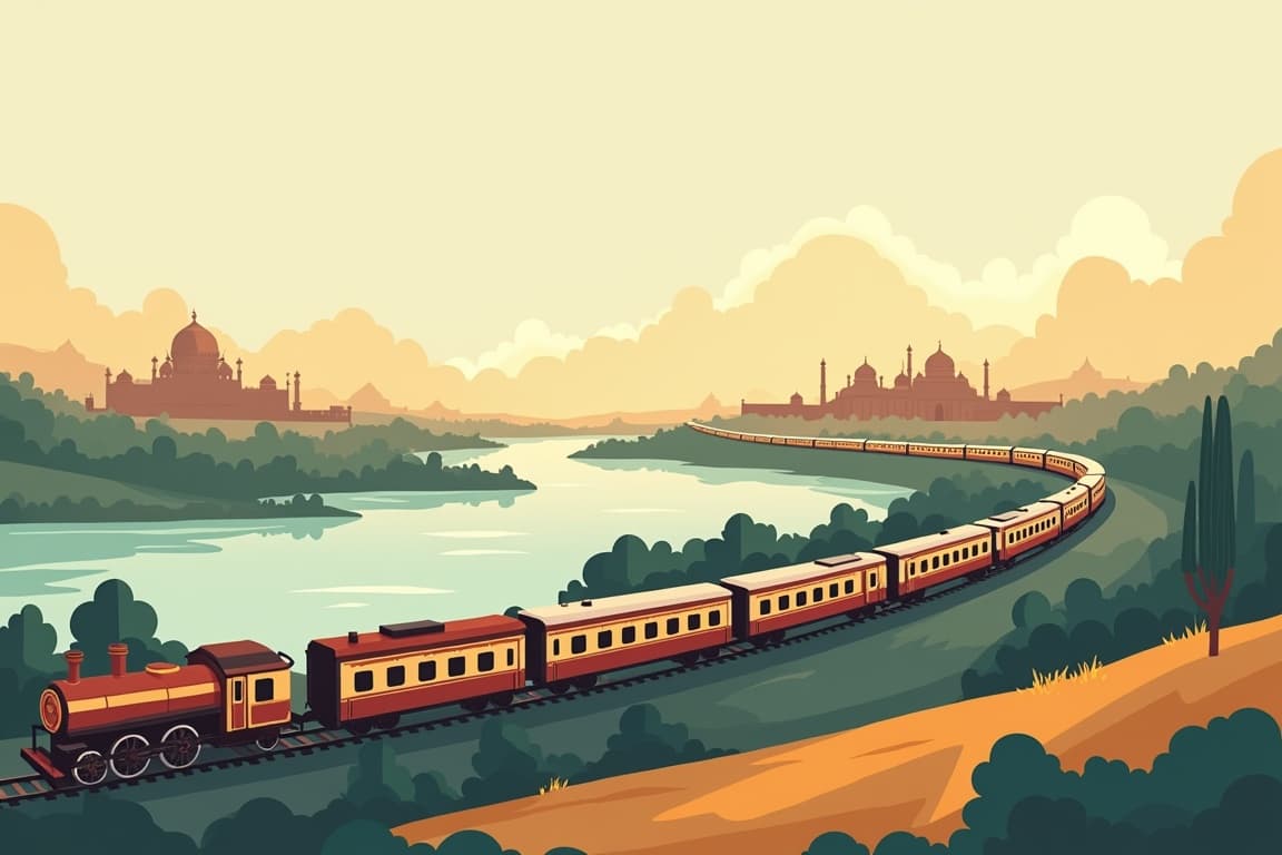 Illustration of The Palace on Wheels