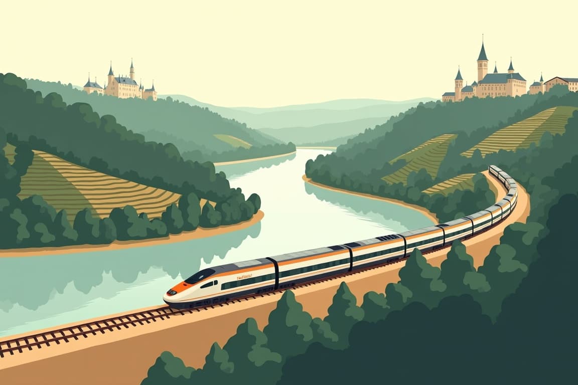 Illustration of The Rhine Valley in Flames