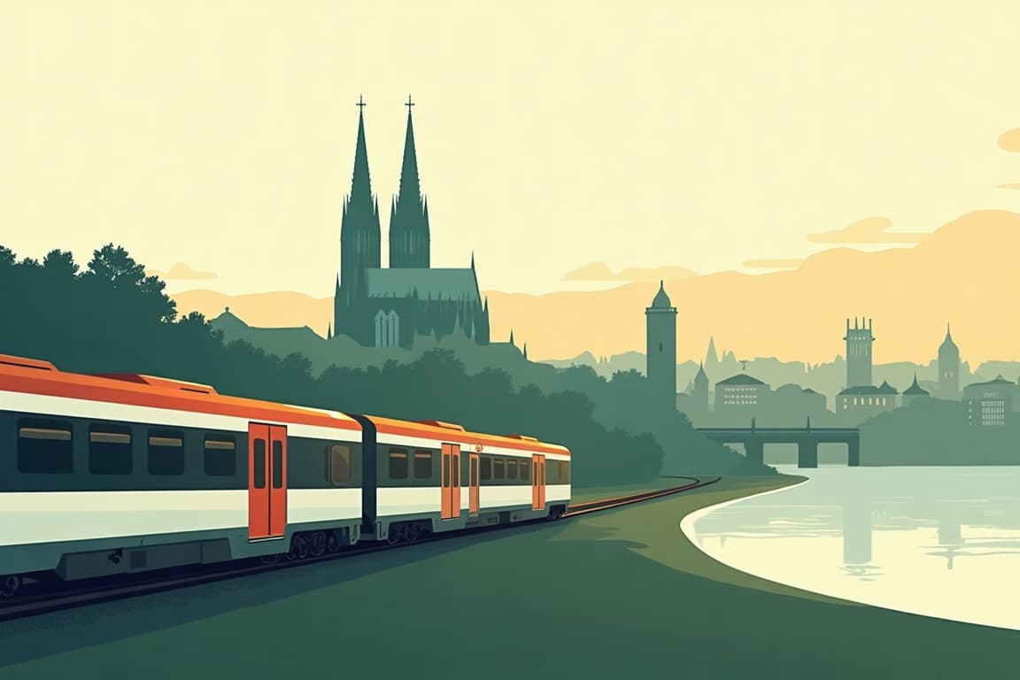 Illustration of The Rhineland by Rail