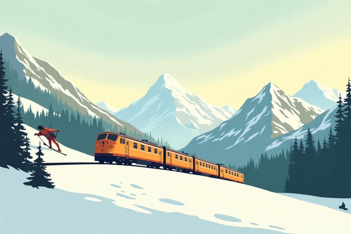 Illustration of The Ski Train