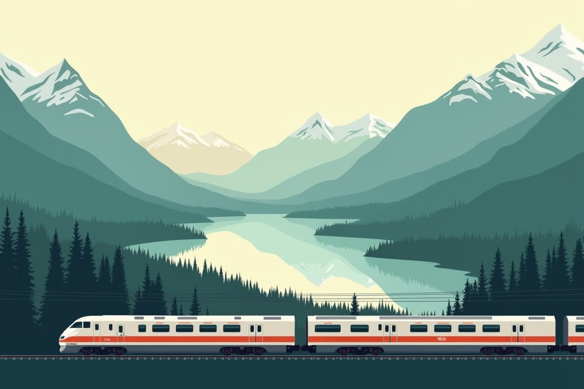 Illustration of Trans Canada by Rail