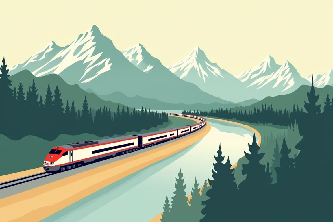 Illustration of Trans Canadian Rail Extravaganza