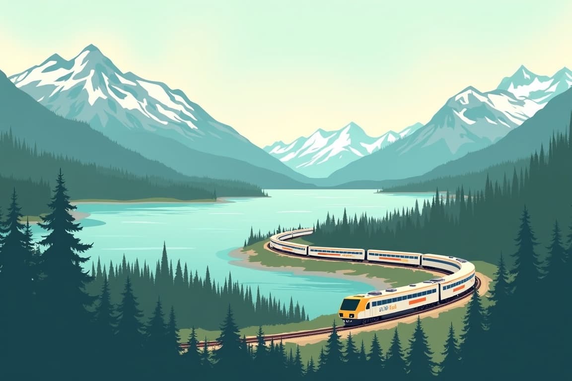 Illustration of Trans-Canadian Rail Odyssey