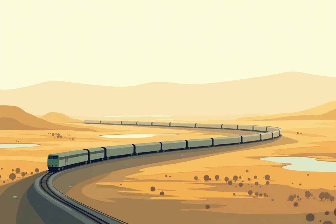 Illustration of Trans-Mongolian Railway Adventure