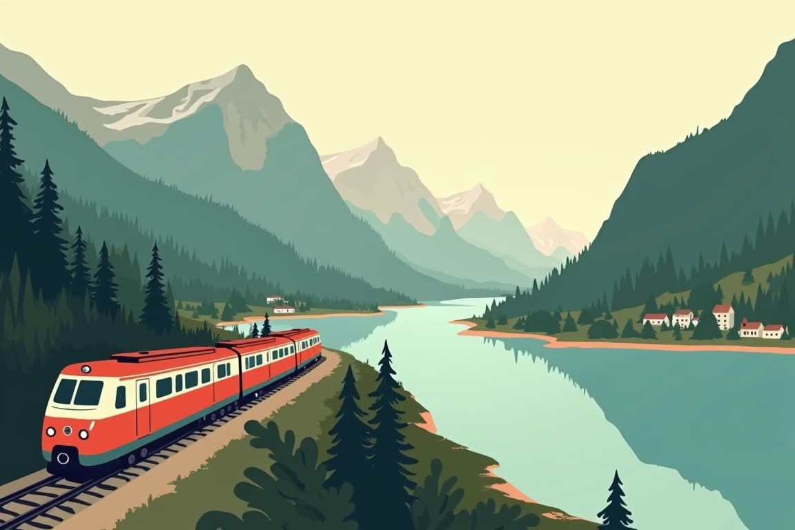 Illustration of Trans-Scandinavian Rail Tour