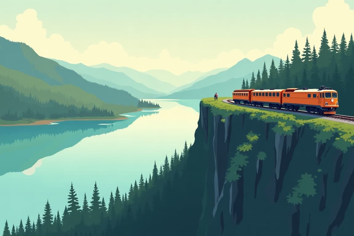 Illustration of Trans-Siberian Express Eastbound