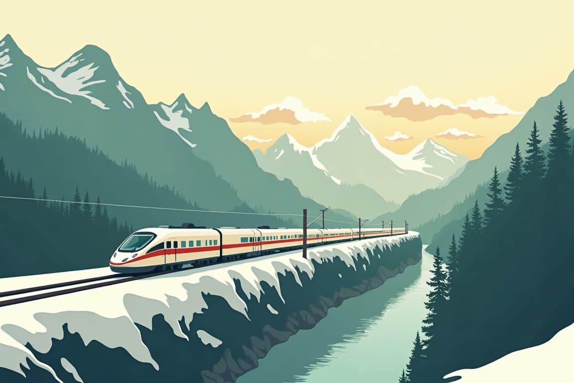 Illustration of Travelzoo: Venice via the Alps