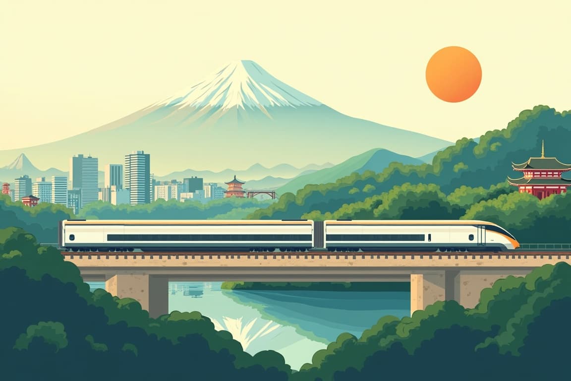 Illustration of Treasures of South Korea & Japan