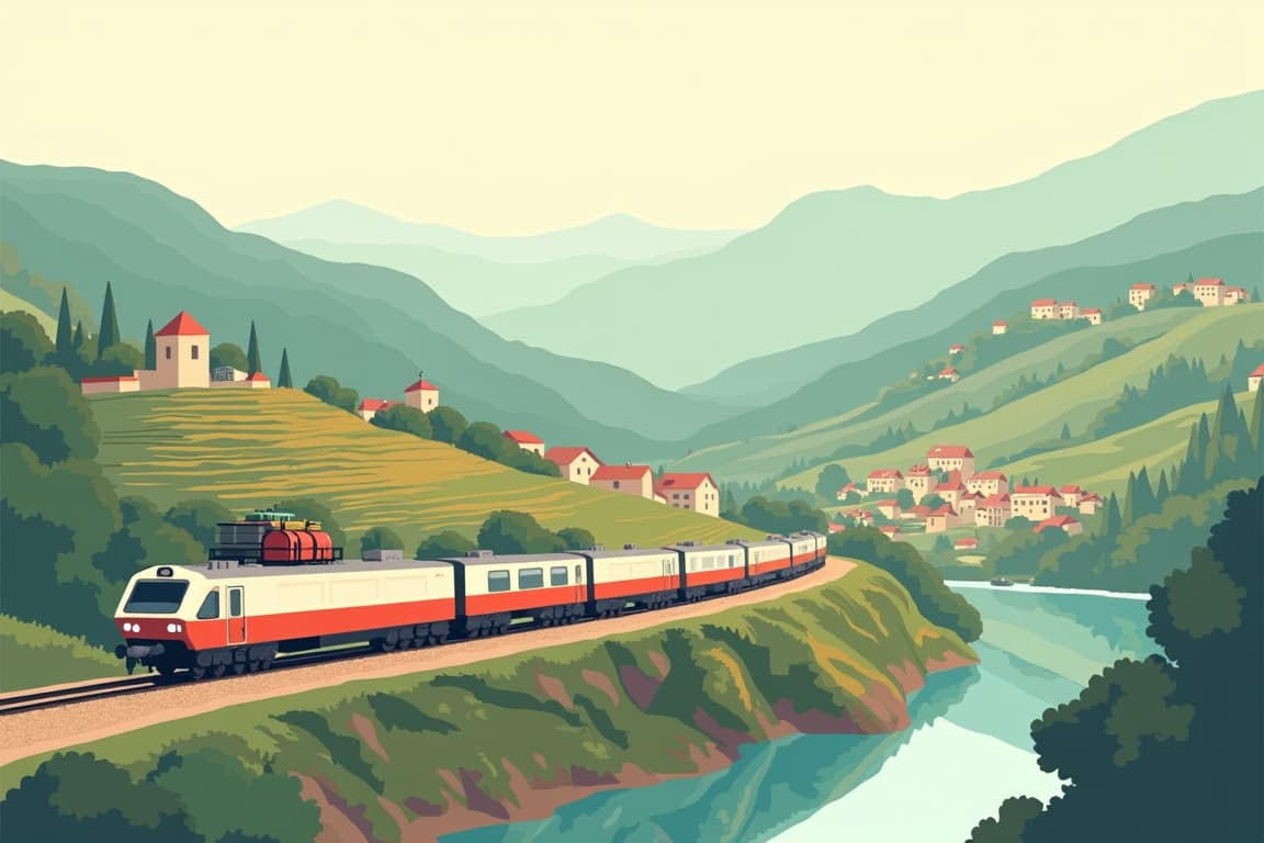 Illustration of Treasures of Switzerland and Italy