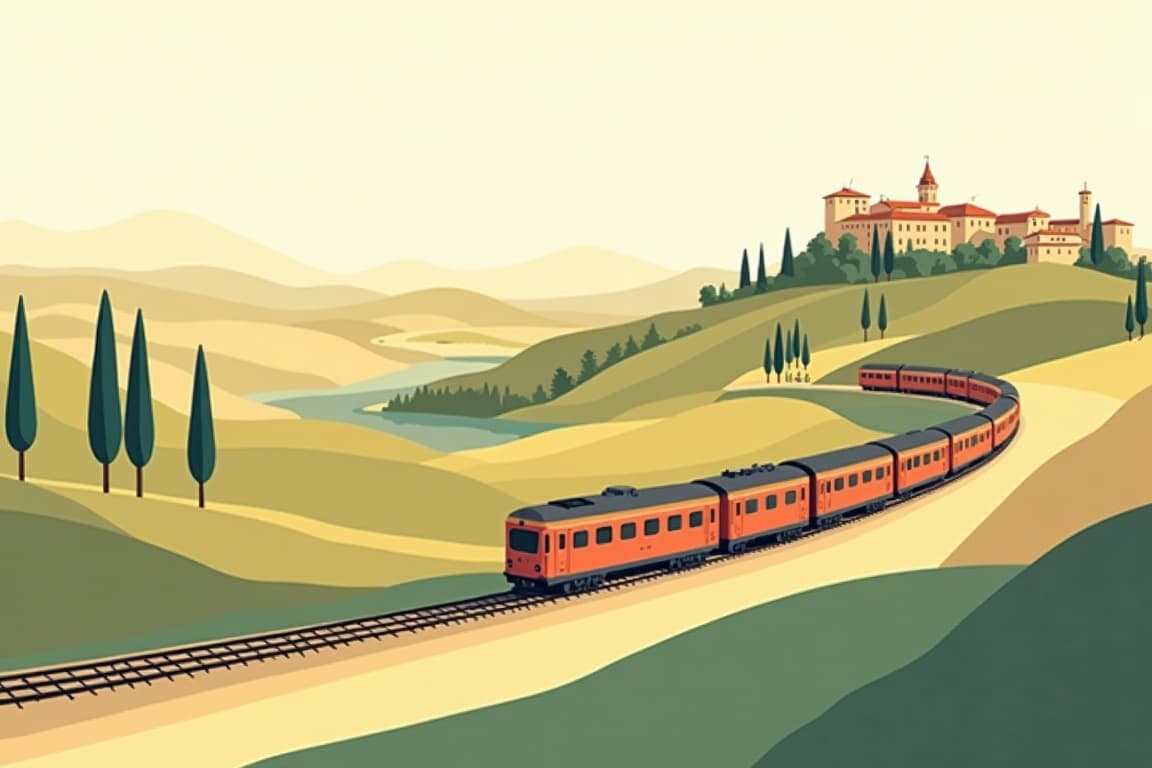 Illustration of Tuscany and Venice