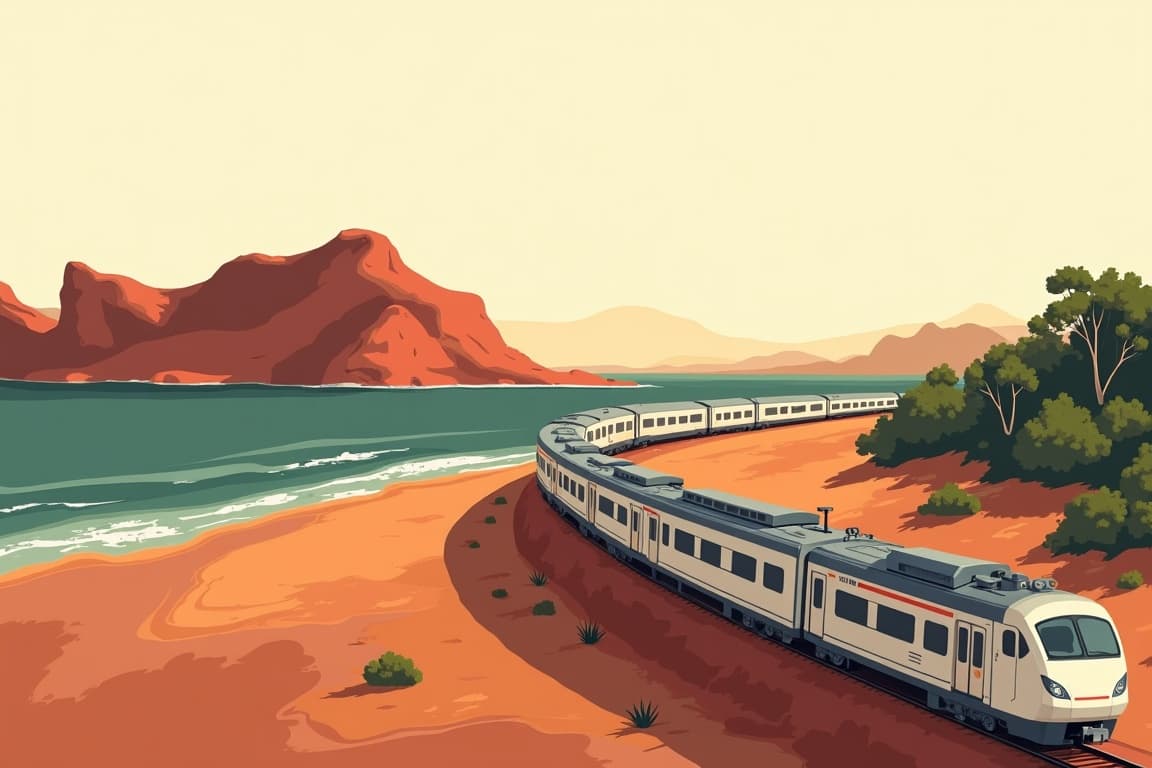 Illustration of Ultimate Australia & the Ghan
