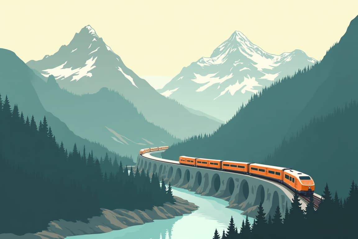 Illustration of Vancouver and Banff Getaway