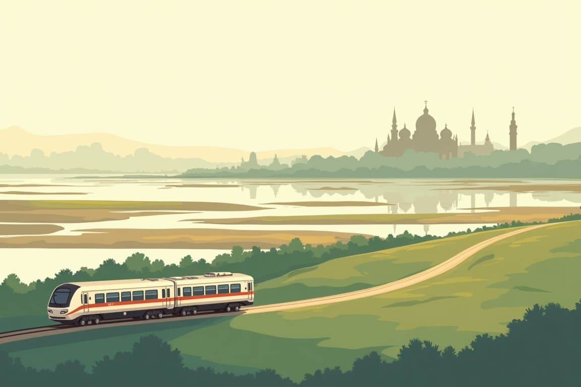 Illustration of Venice and Rome