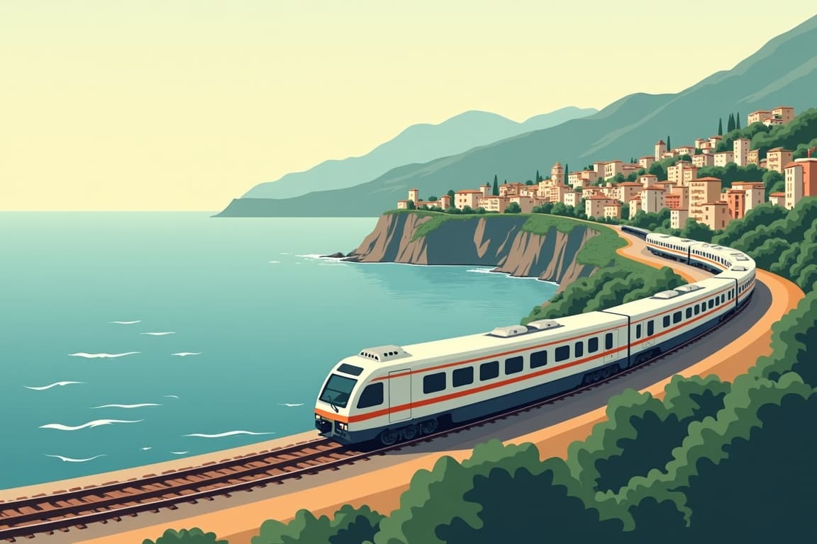 Illustration of Venice and the Amalfi Coast