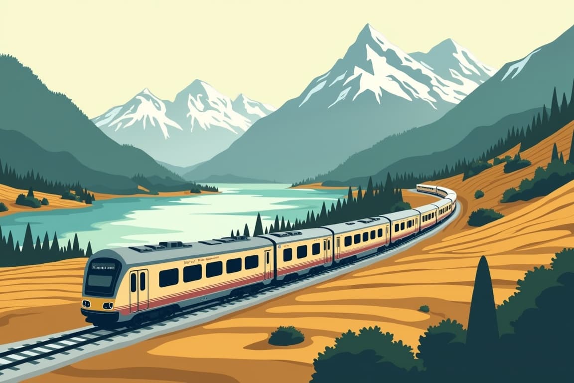 Illustration of Venice Carnival 2027 by Rail