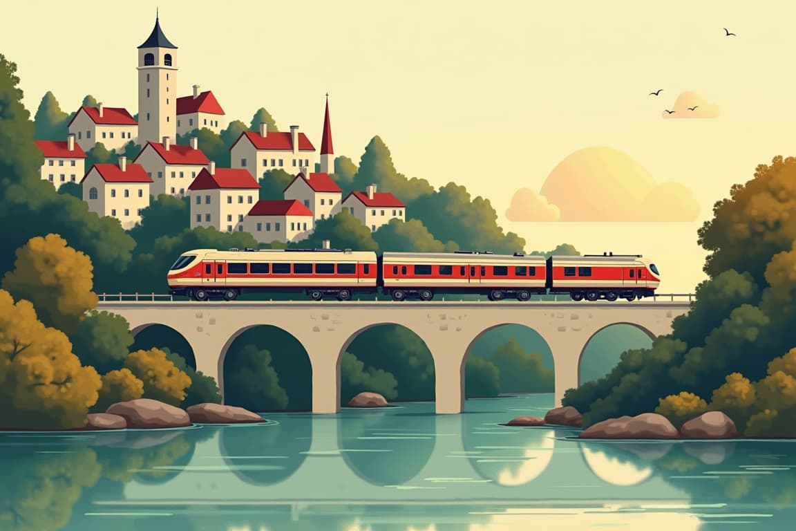 Illustration of Venice Simplon-Orient-Express