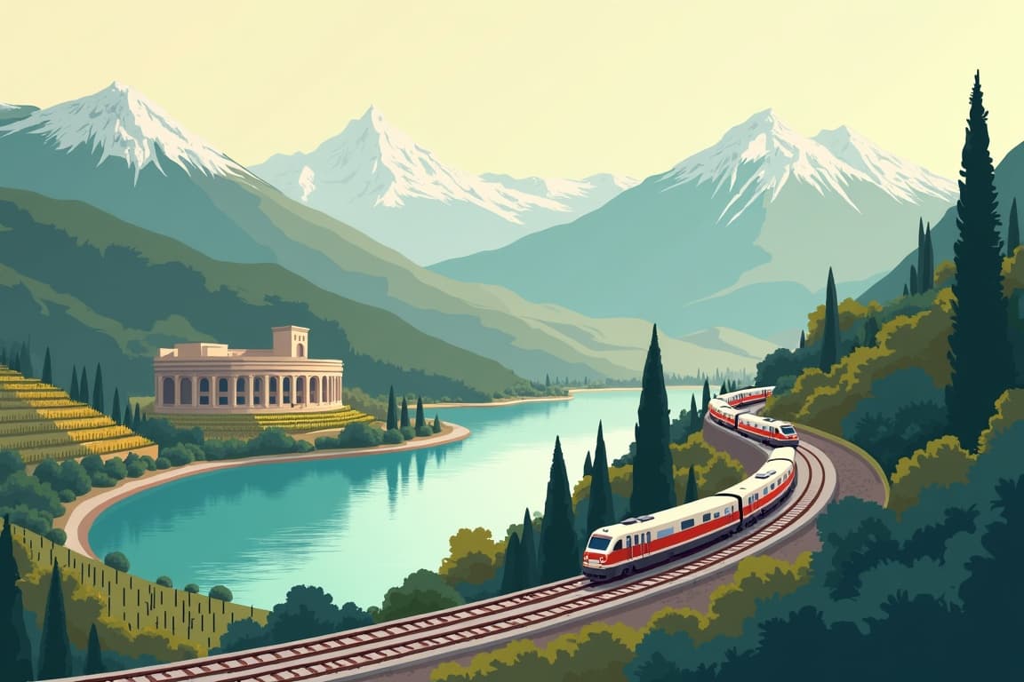 Illustration of Verona Opera by Rail