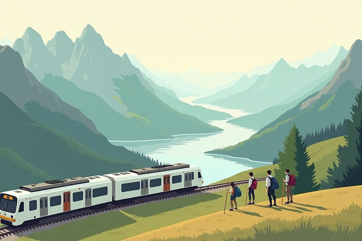 Illustration of Via Alpina Walking Holiday