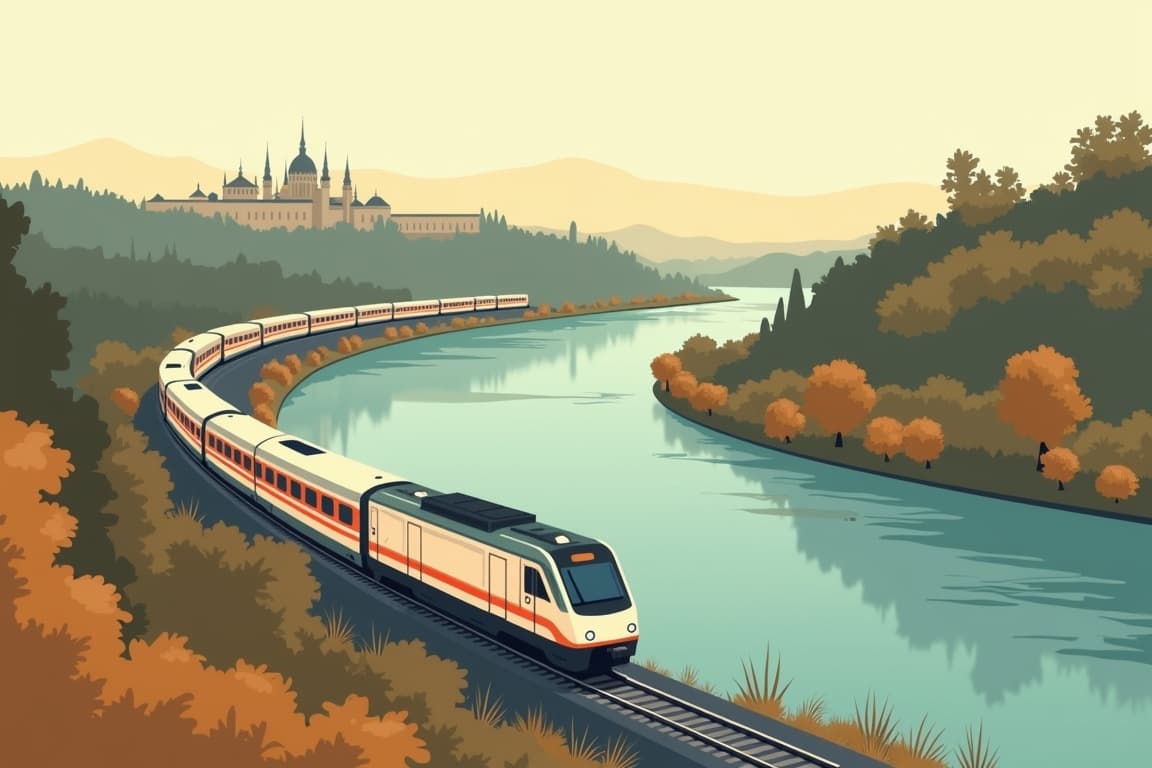 Illustration of Vienna and Budapest