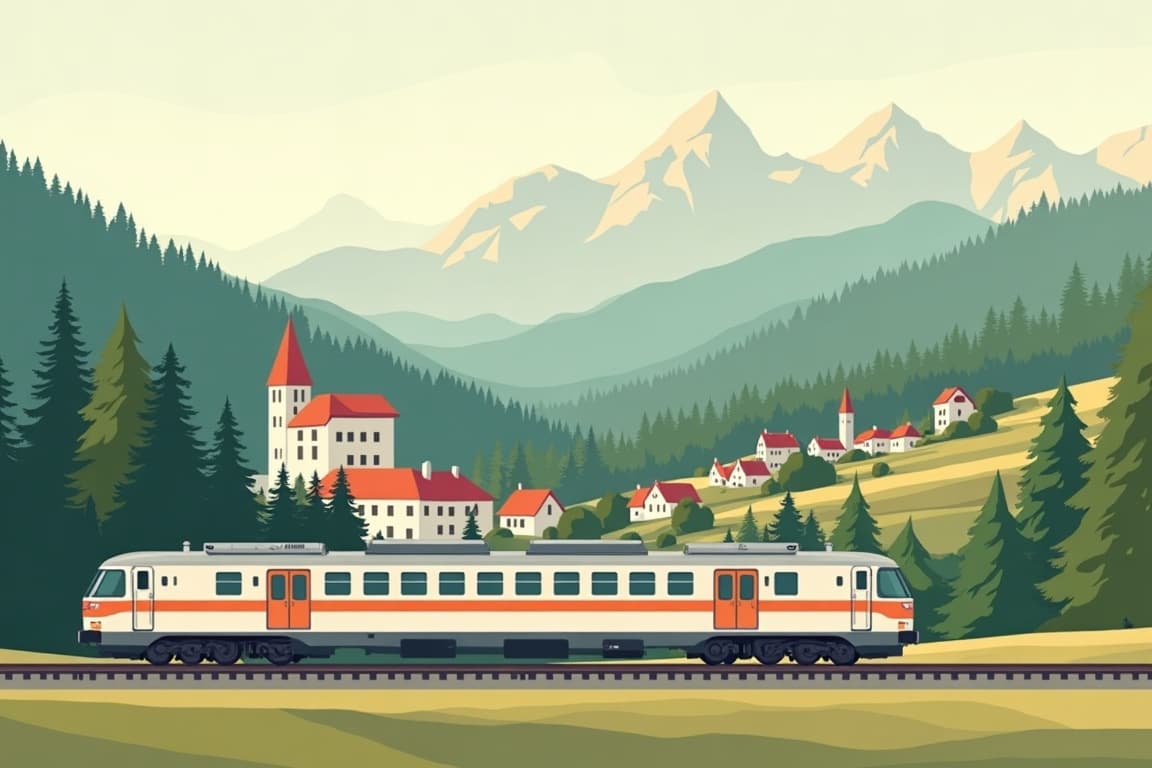 Illustration of Vienna and Munich