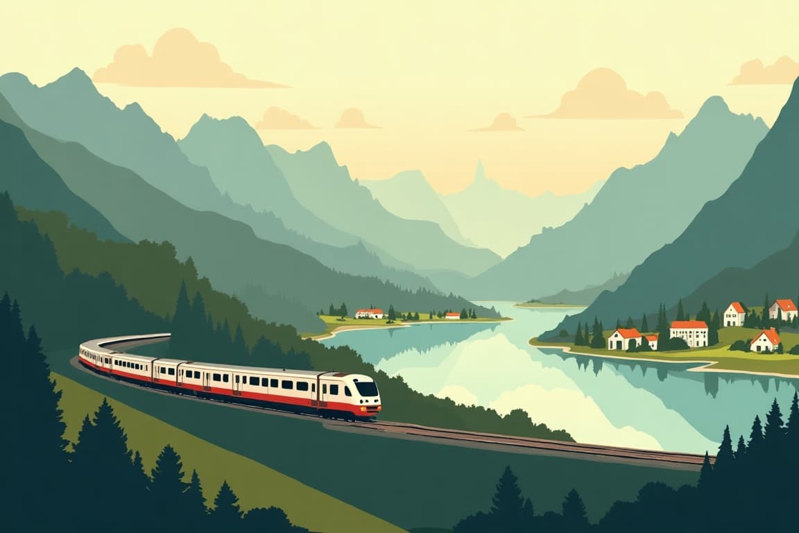 Illustration of Vienna and Zurich