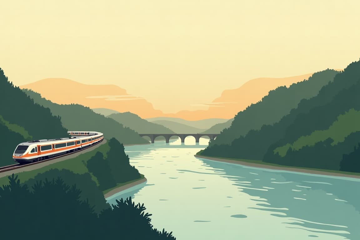 Illustration of Vienna by First Class Rail