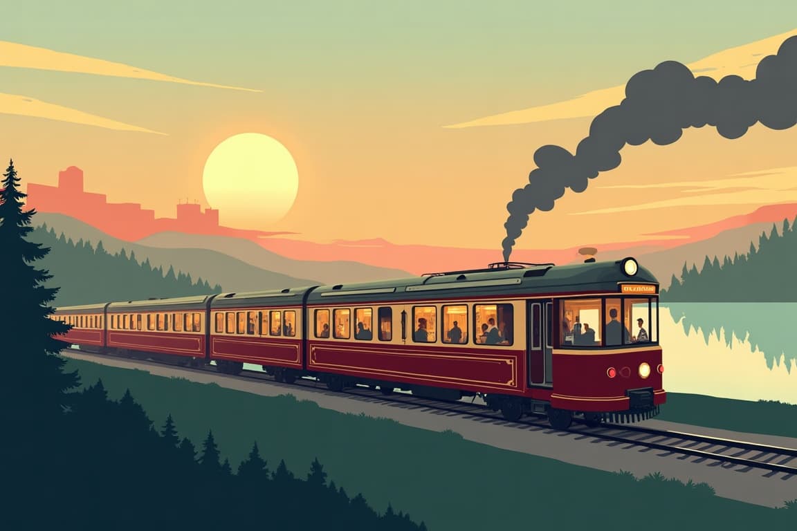 Illustration of Vienna to Paris (Budapest Route)