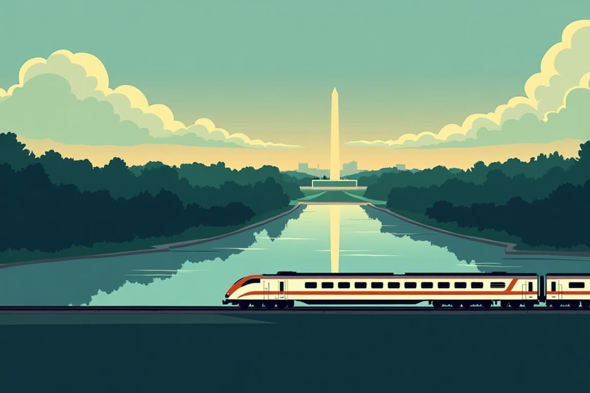 Illustration of Washington DC and Boston