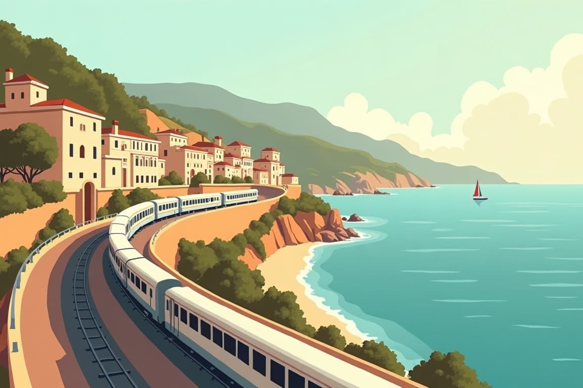 Illustration of Western Mediterranean Rail Journey