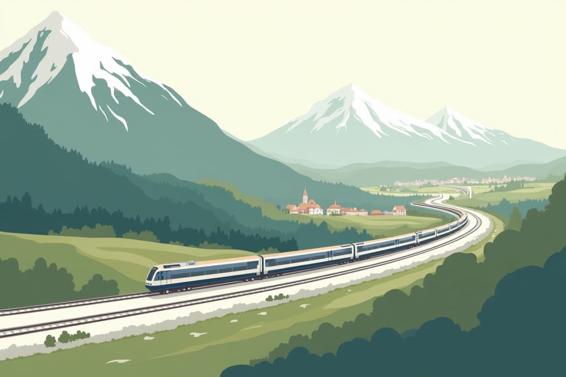 Illustration of Zurich and Milan from Zurich