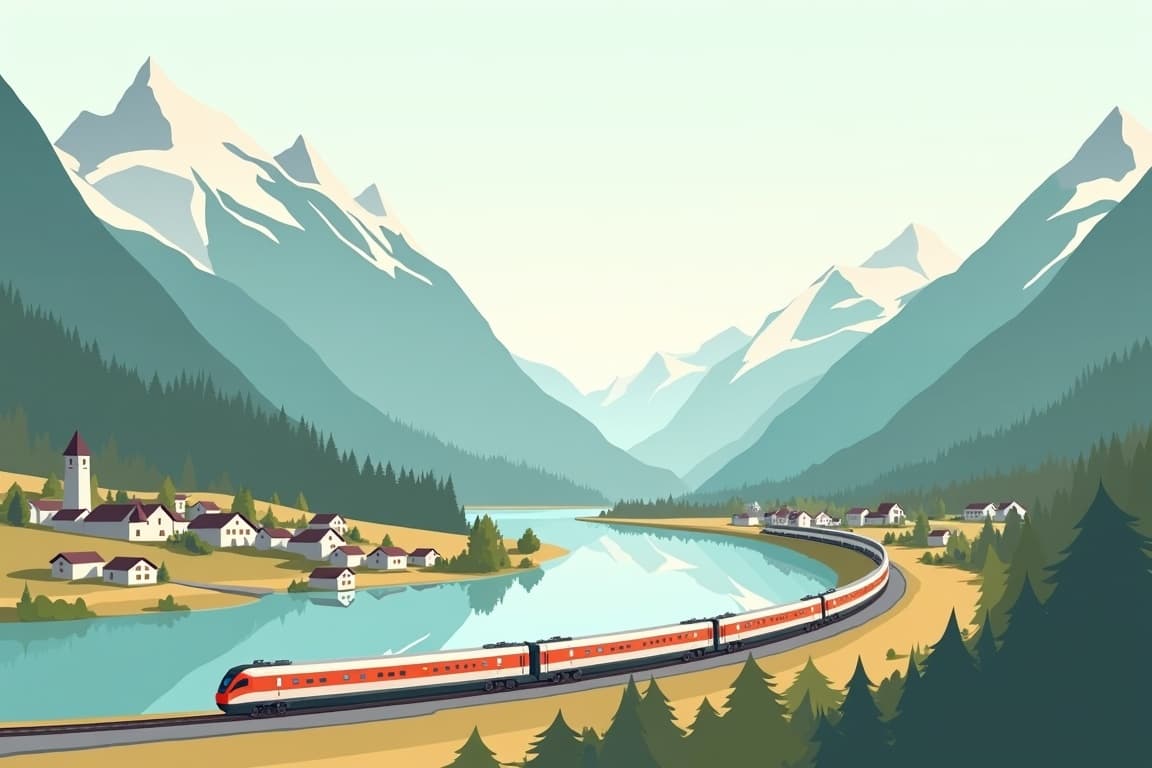 Illustration of Zurich and Munich