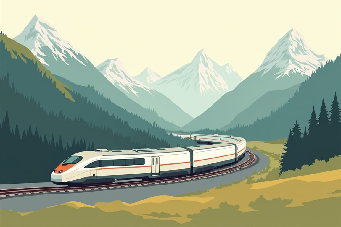 Illustration of Zurich and Paris from Milan
