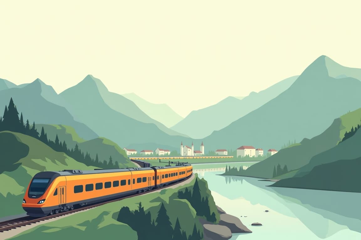 Illustration of Zurich, Salzburg, and Munich