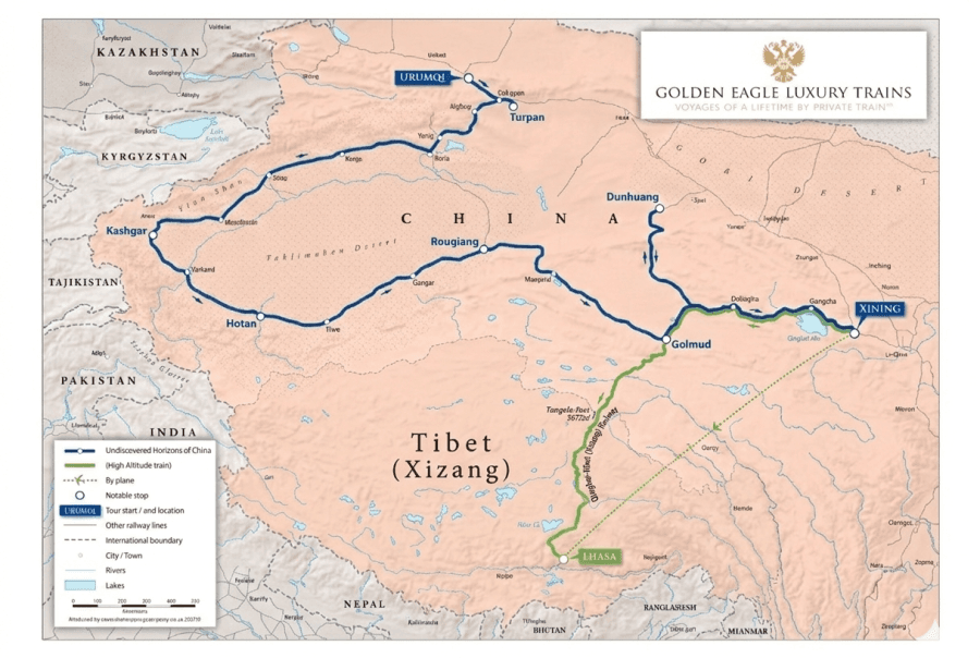 Undiscovered Horizons of China, a rail journey with Golden Eagle Luxury Trains
