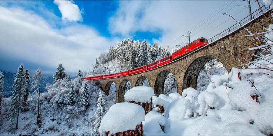 Classic Glacier Express at New Year, Vacations By Rail