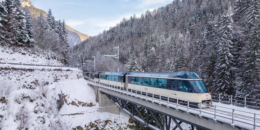 GoldenPass, Mont Blanc & Jungfrau at Christmas, Vacations By Rail