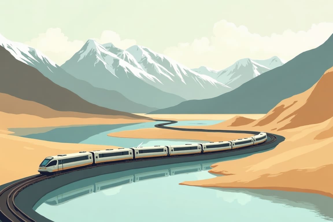 Illustration of 10 Days Guangzhou Xining Lhasa to Everest Base Camp Tour by Tibet Train
