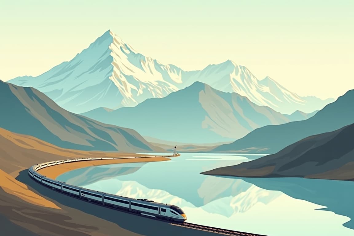 Illustration of 11 Days Shanghai Xining Lhasa Everest Base Camp Tour by Tibet Train
