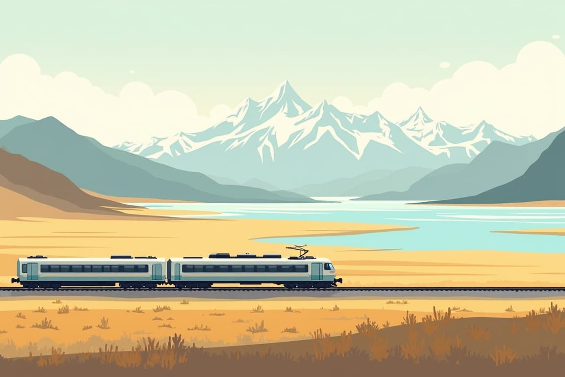 Illustration of 12 Days Chengdu Lhasa Namtso Everest Base Camp Tour by Tibet Train