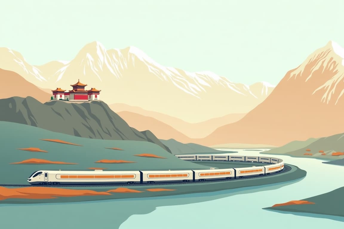 Illustration of 13 Days Beijing Xining Lhasa Everest Base Camp Tour by Scenic Tibet Train