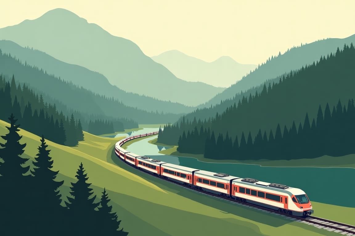 Illustration of 14-Day France & Germany Rail & Self-Drive Combination Tour (14RS01)