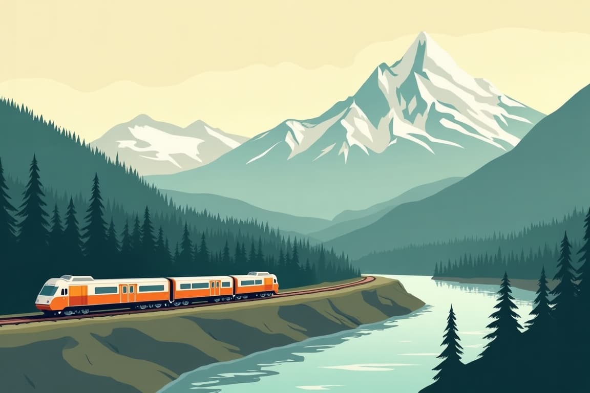 Illustration of 17 Day Scenic Lodges of the West with a Canadian Rockies Rail Experience