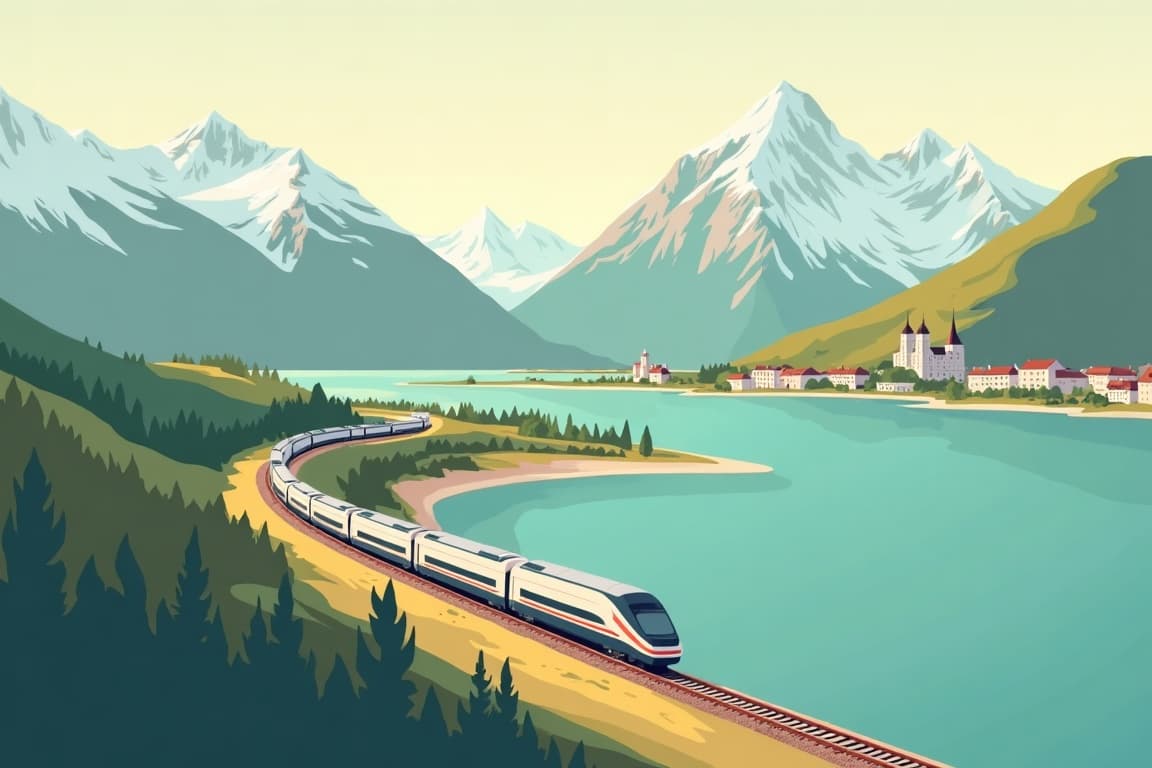 Illustration of 2026 Departures First Class rail to Verona, The Verona Opera & Verona to Amsterdam on the Orient Express