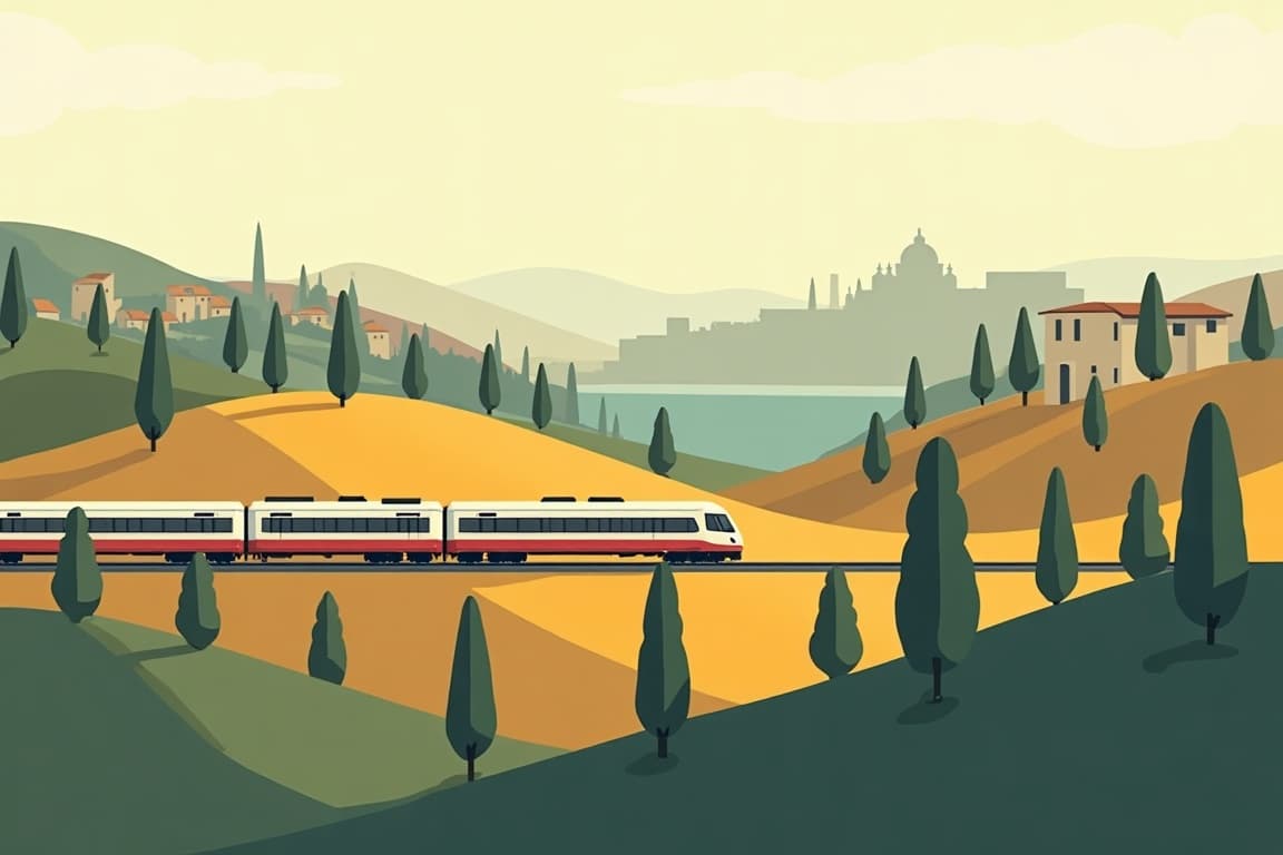 Illustration of 2026 Departures - The Orient Express La Dolce Vita - Bella Italia - Rome - Venice - Siena - Rome - by air