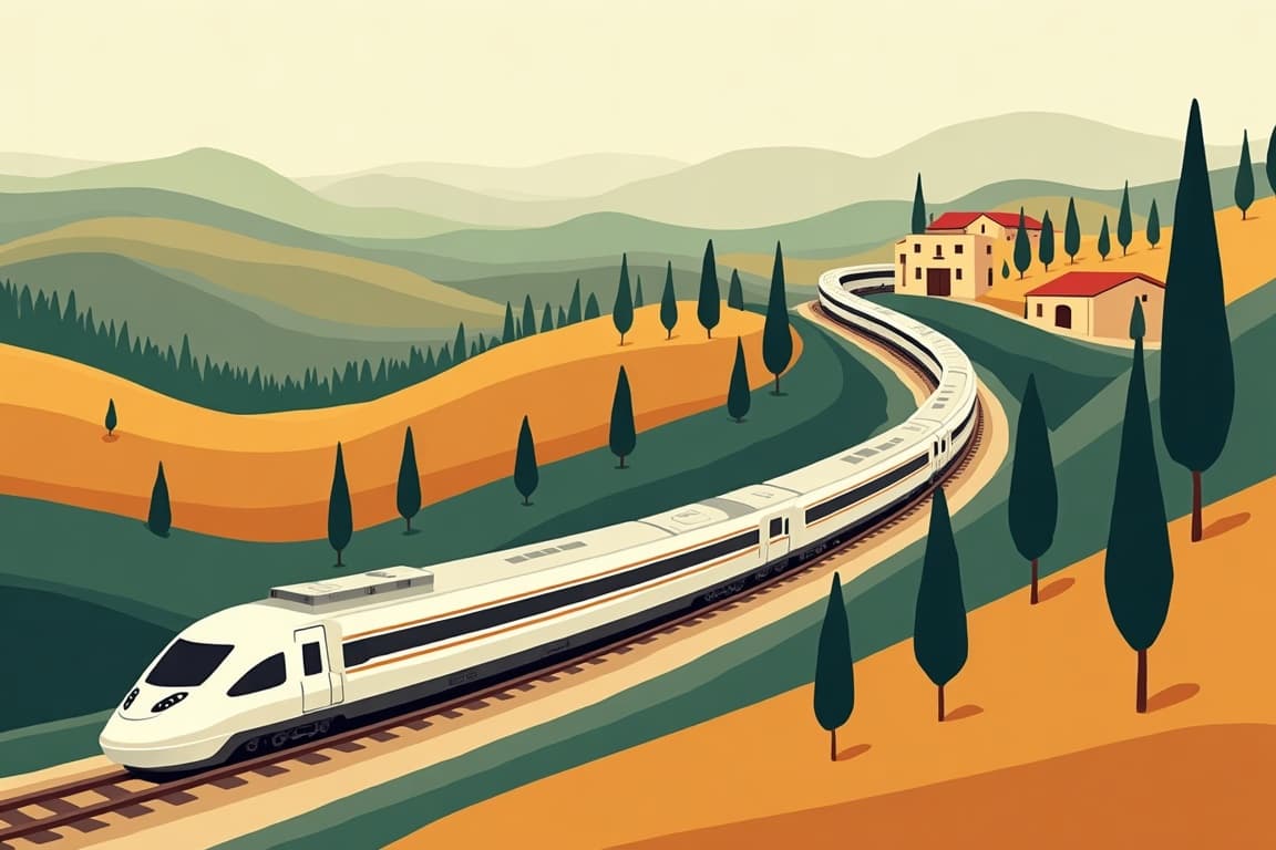Illustration of 2026 Departures - The Orient Express La Dolce Vita - Rome to the Vineyards of Tuscany - by air