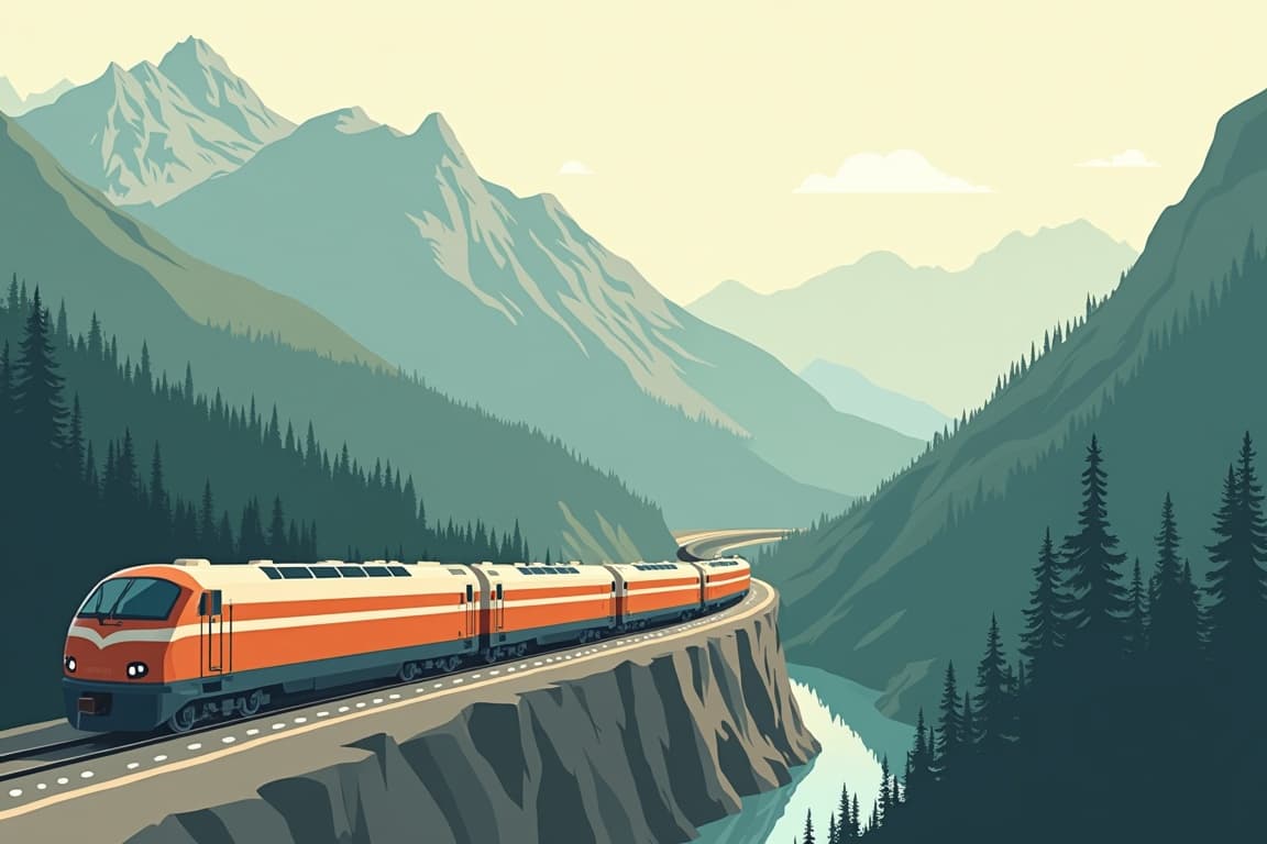 Illustration of 4-Day Rockies & Luxury Rail Escape: A Journey of Elegance and Adventure