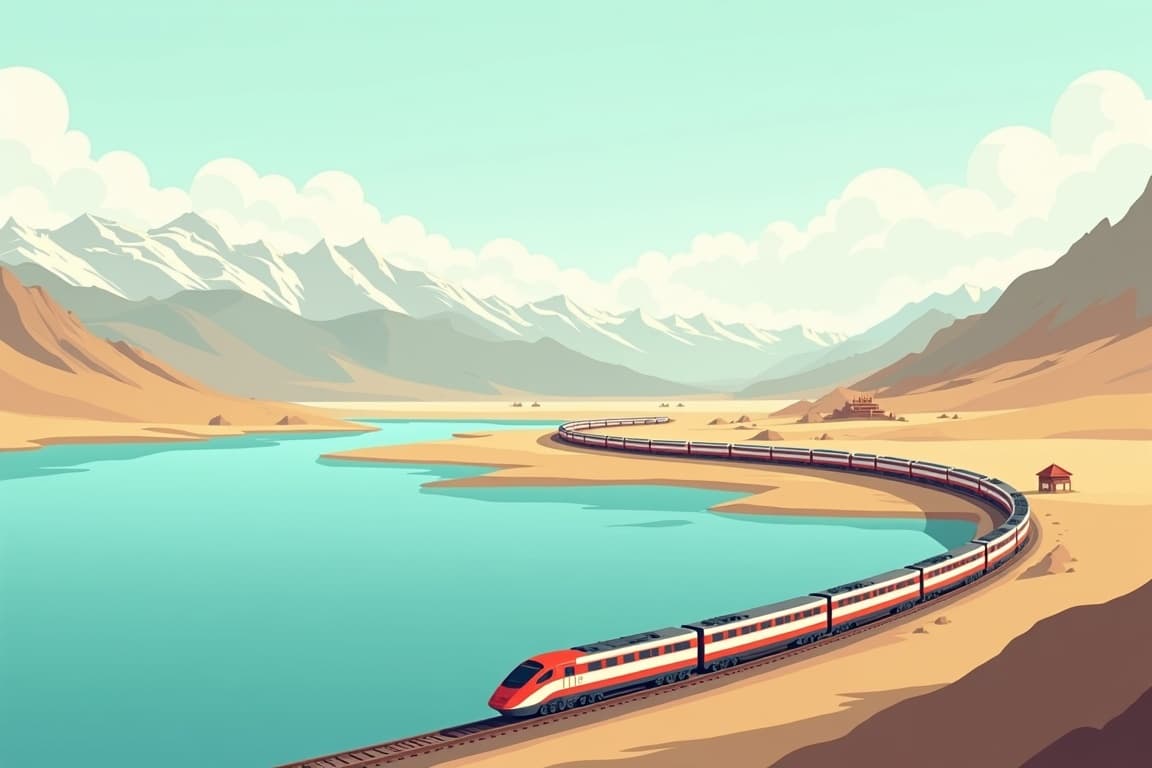 Illustration of 9 Days Chengdu Xining Lhasa Train Tour