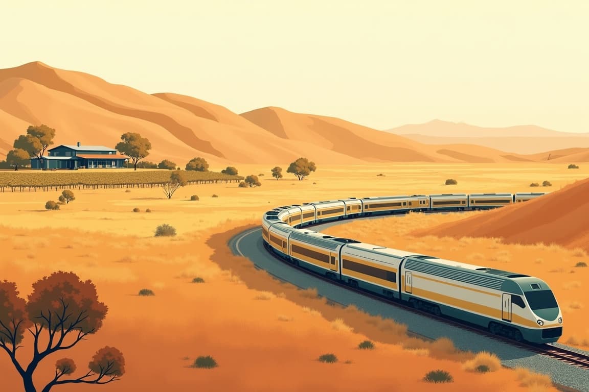 Illustration of Adelaide Hills Luxury Stay 2026 (Indian Pacific, Perth to Adelaide)
